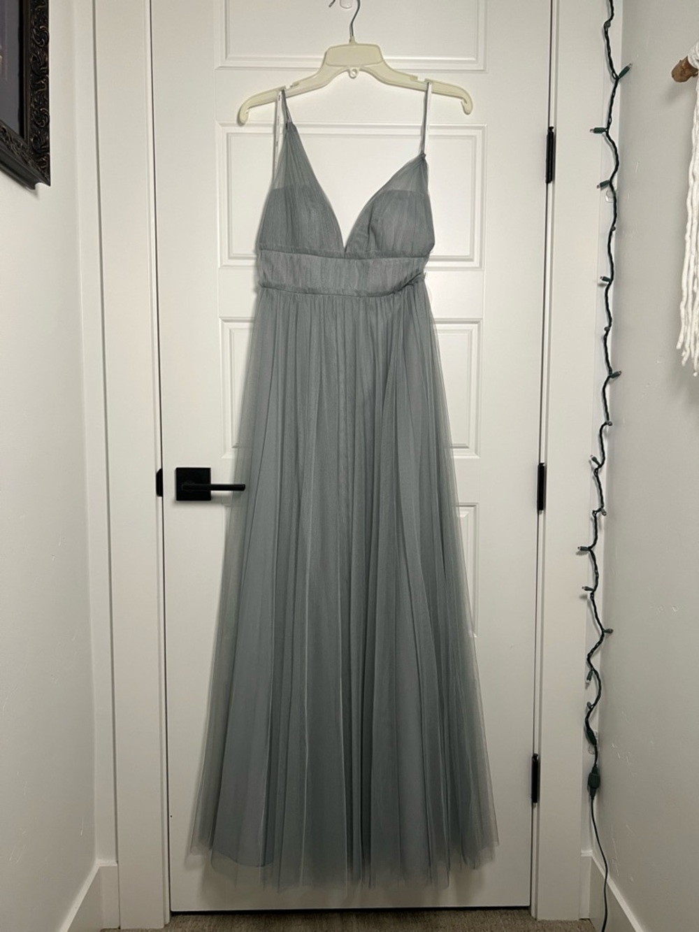 W•Too by WATTERS Blue Tulle Maxi Dress